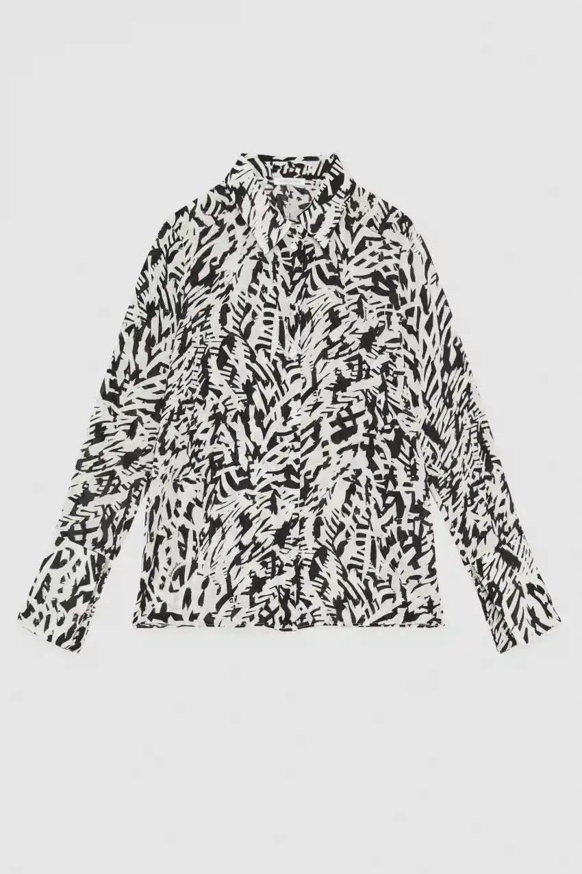 Camicia in georgette a maniche lunghe